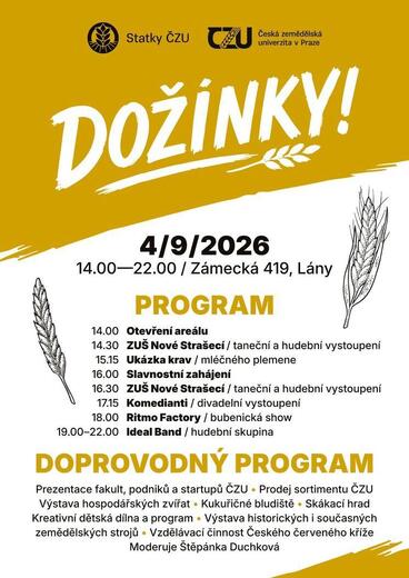 Dozinky Lany 2026